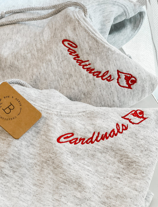 Cardinals Embroidered Collar Hoodies